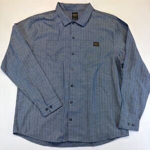 RVCA Recession Collection Day Shift Mens Small Gray Pockets XXL Button Up Shirt